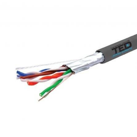Cablu FTP cat.5e cupru integral 0,52 24AWG FLUKE PASS rola 305ml-TED