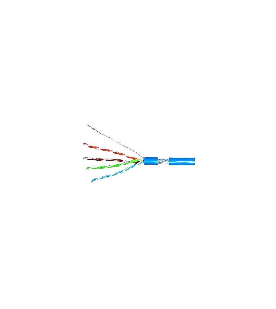 Cablu F/UTP Cat.5e, 4x2xAWG24/1, PVC, Eca, albastru, cutie-SCHRACK