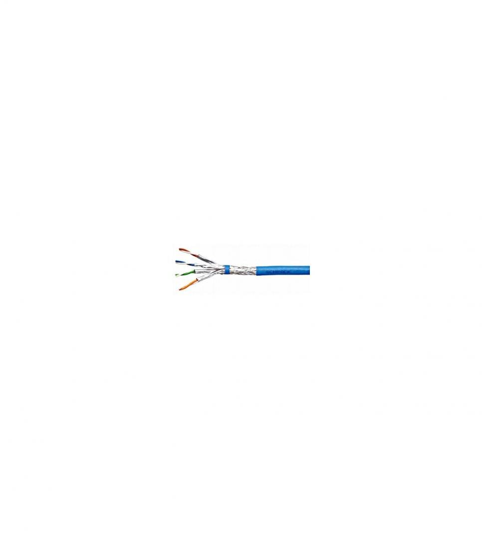 Cablu S/FTP C7, 4x2xAWG23, 1000MHz, LS0H-3, albastru- SCHRACK 1000M