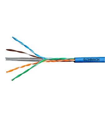 Cablu U/UTP Cat.6, 4x2xAWG24/1, PVC, Eca, albastru, cutie-SCHRACK