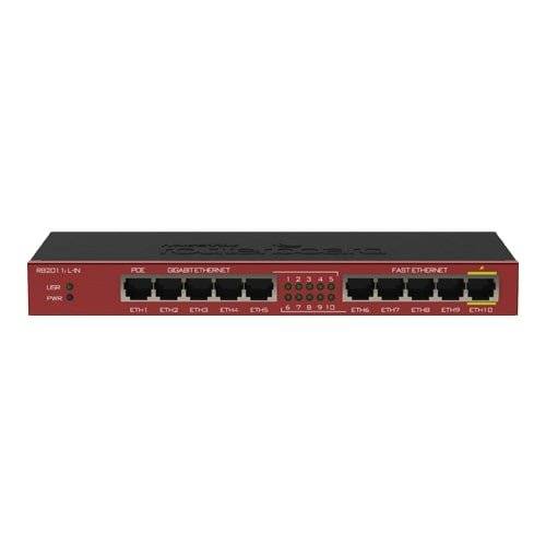 Router 5 x Fast Ethernet, 5 x Gigabit, 1 x PoE, RouterOS L4 - Mikrotik