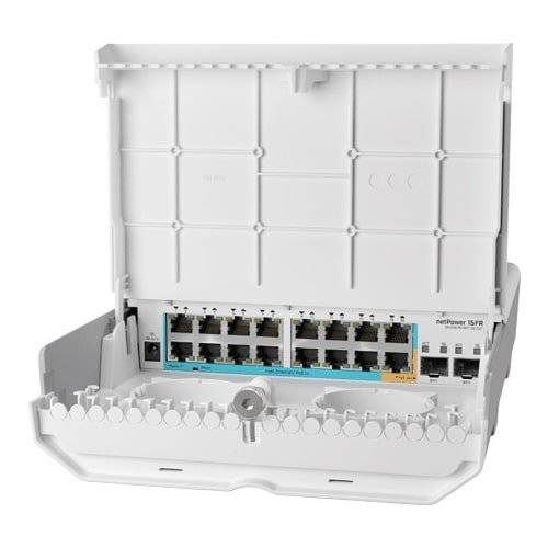 Smart Switch outdoor 16 x 10/100Mbps (15 PoE inversate), 2 x SFP - Mikrotik