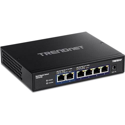 Switch 6 porturi, 4 x 2.5G si 2 x 10G , Fanless - TRENDnet