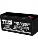 Acumulator AGM VRLA 12V 1,6A - TED