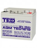 Acumulator AGM VRLA 12V 19A High Rate- TED