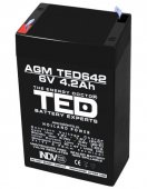 Acumulator AGM VRLA 6V 4,2A-TED