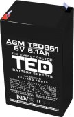 Acumulator AGM VRLA 6V 6,1A- TED