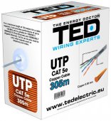 Cablu UTP cat.5e cupru integral marca TED Wire Expert, 305 metri- TED