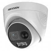 Camera ColorVU AnalogHD 2MP cu PIR si alarma incorporata, lentila 2.8mm, lumina alba 20 m - HIKVISION