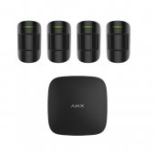 Kit Alarma la efractie 4 Detectori Wireless Ajax-Negru