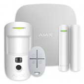 Kit alarma StarterKit Cam Plus, wireless, 2G/3G/4G, LAN + Wi-Fi, alb - AJAX