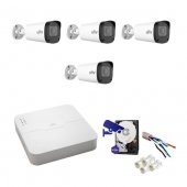 Kit Complet Supraveghere Video 4 Camere 2Mp, IR50-Uniview