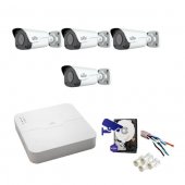 Kit Complet Supraveghere Video 4 Camere 4Mp, IR30-Uniview