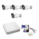 Kit Complet Supraveghere Video 4 Camere 4Mp, IR50-Uniview