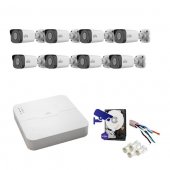 Kit Complet Supraveghere Video 8 Camere 2Mp, IR30-Uniview