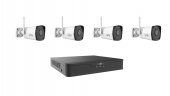 Kit Supraveghere Video 4 Camere  Wi-Fi IP 2MP, Smart IR 30M, lentila 2.8mm, IP67, Microfon integrat- UNV