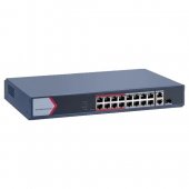 Switch 16 porturi PoE 100Mbps, 1 port Gigabit combo, 1 Gigabit RJ45, SMART Management - HIKVISION