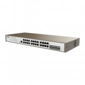 Switch 24 porturi Gigabit, 4 porturi SFP Gigabit, 1 port RJ45 consola, Management, 1U - IP-COM