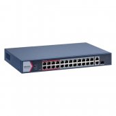 Switch 24 porturi PoE 100Mbps, 1 x Gigabit RJ45, 1 x Gigabit combo, Management - HIKVISION