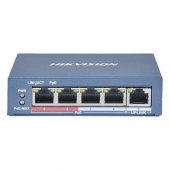 Switch 4 porturi 100 Mb PoE, 1 port uplink RJ45 100 Mb, SMART Management - HIKVISION