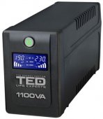 UPS 1100VA/600W LCD Line Interactive AVR 4 schuko USB Management -TED Electric