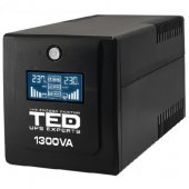 UPS 1300VA/750W LCD Line Interactive AVR 4 schuko USB Management TED Electric