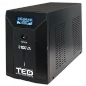 UPS 3100VA/1800W LCD Line Interactive AVR 3 schuko USB Management-TED Electric 