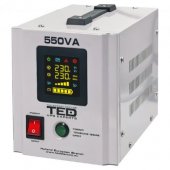UPS 550VA/300W runtime extins utilizeaza un acumulator (neinclus) TED UPS Expert