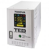 UPS 7000VA/5000W runtime extins utilizeaza patru acumulatori (neinclusi) TED UPS Expert